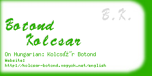 botond kolcsar business card